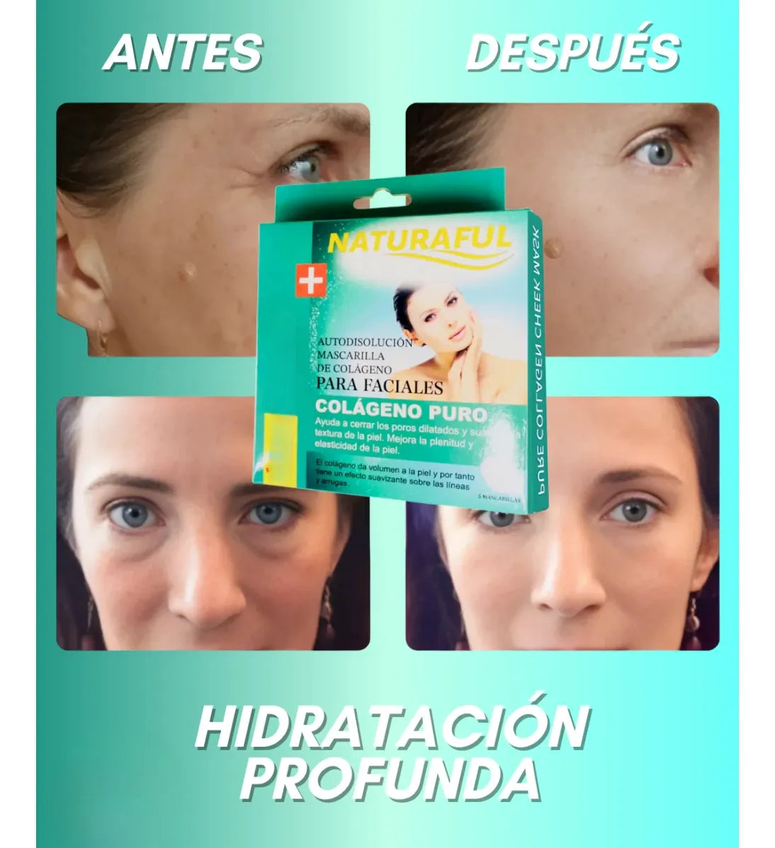 Pack 2 cajas mascarilla FRENTE colageno